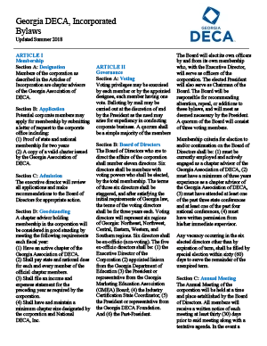 Georgia DECA Bylaws
